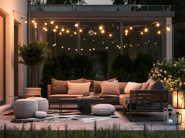Patio seating furniture. 